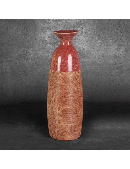 WAZON DEKORACYJNY ELDA (04) O 18 X 51 CM CZERWONY