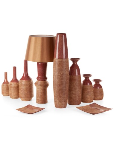 WAZON DEKORACYJNY ELDA (04) O 18 X 51 CM CZERWONY