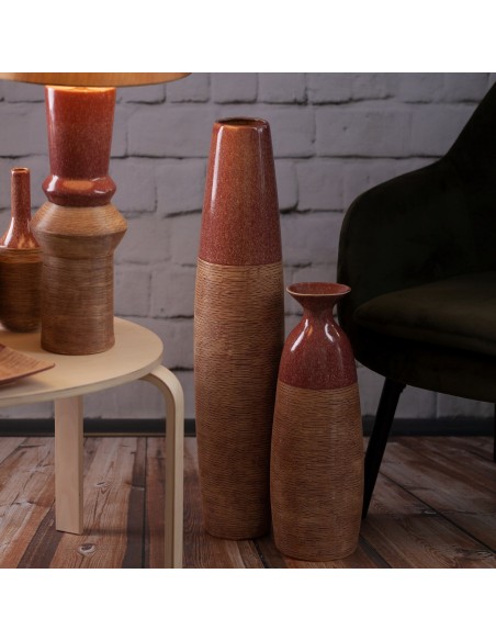 WAZON DEKORACYJNY ELDA (04) O 18 X 51 CM CZERWONY