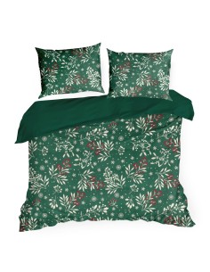 ŚWIĄTECZNY KOMPLET POŚCIELI CRISTIAN 160 X 200 CM BUTELKOWY ZIELONY 2