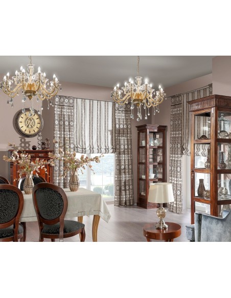 LAMPA GLITTER (04) 38 X 22 X 34 CM SREBRNY