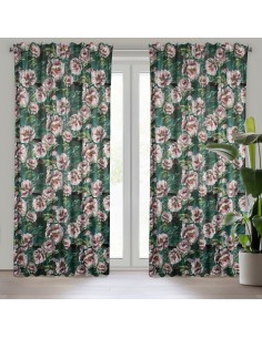 ZASŁONA GOTOWA PALMERA NA TAŚMIE 140 X 270 CM ZIELONY