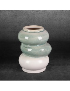 WAZON DEKORACYJNY LIANA (04) 21 X 19 X 26 CM KREMOWY 2