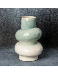 WAZON DEKORACYJNY LIANA (06) 21 X 20 X 31 CM KREMOWY 2