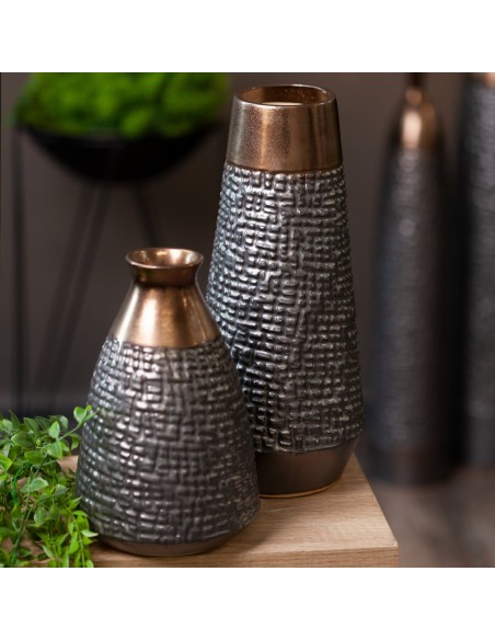 WAZON DEKORACYJNY MORENA (01) O 13 X 20 CM STALOWY