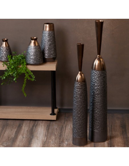 WAZON DEKORACYJNY MORENA (01) O 13 X 20 CM STALOWY