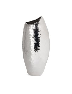WAZON DEKORACYJNY ERNA 20 X 13 X 46 CM SREBRNY