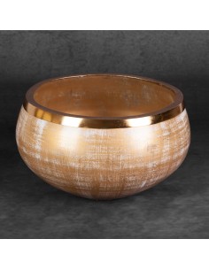 SZKLANA MISA DEKORACYJNA FENA (02) FI 23 X 14 CM ZŁOTY 2