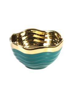 MISA DEKORACYJNA MAJA (01) 14 X 14 X 8 CM TURKUSOWY