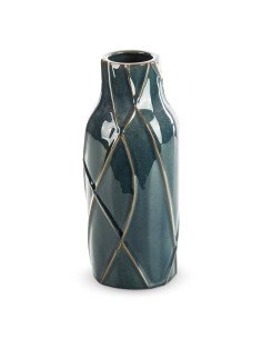 WAZON DEKORACYJNY TEO (01) FI 13 X 30 CM TURKUSOWY