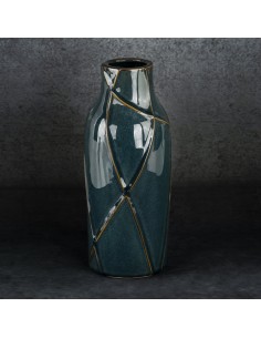 WAZON DEKORACYJNY TEO (01) FI 13 X 30 CM TURKUSOWY 2