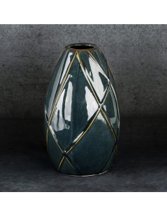 WAZON DEKORACYJNY TEO (04) FI 12 X 20 CM TURKUSOWY 2