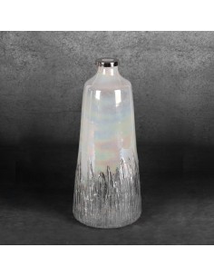 SZKLANY WAZON DEKORACYJNY ADEN (01) FI 15 X 36 CM KREMOWY 2