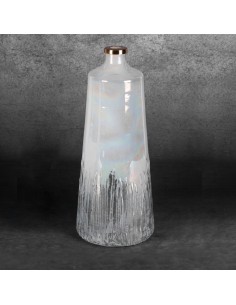 SZKLANY WAZON DEKORACYJNY ADEN (02) FI 19 X 43 CM KREMOWY 2