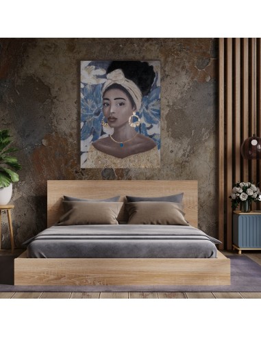 OBRAZ 506 90 X 120 CM NIEBIESKI