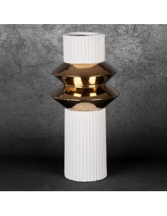 WAZON DEKORACYJNY MONA (02) FI 16 X 33 CM BIAŁY 2