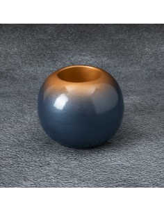 ŚWIECZNIK DEKORACYJNY NESSA (02) FI 10 X 9 CM NIEBIESKI 2