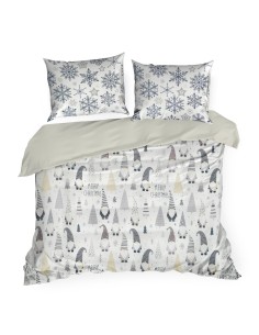 ŚWIĄTECZNY KOMPLET POŚCIELI DWARF 140 X 200 CM BIAŁY 2