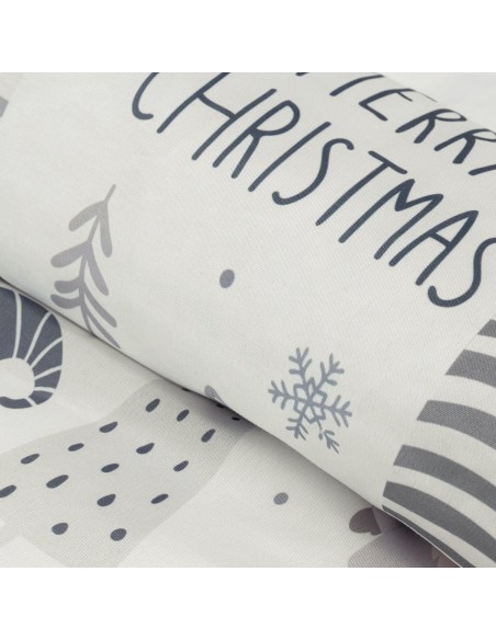 ŚWIĄTECZNY KOMPLET POŚCIELI DWARF 140 X 200 CM BIAŁY