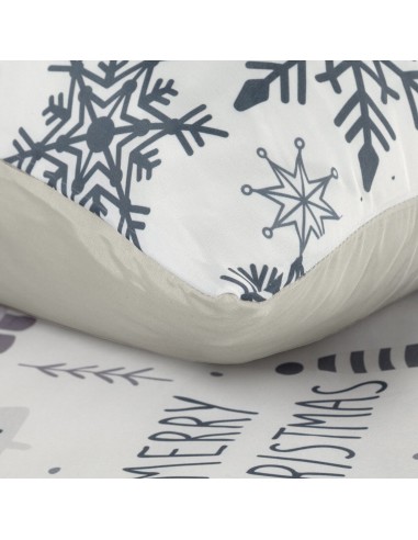 ŚWIĄTECZNY KOMPLET POŚCIELI DWARF 140 X 200 CM BIAŁY