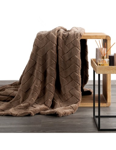 KOC D91 CARO 150 X 200 CM CIEMNOBRĄZOWY