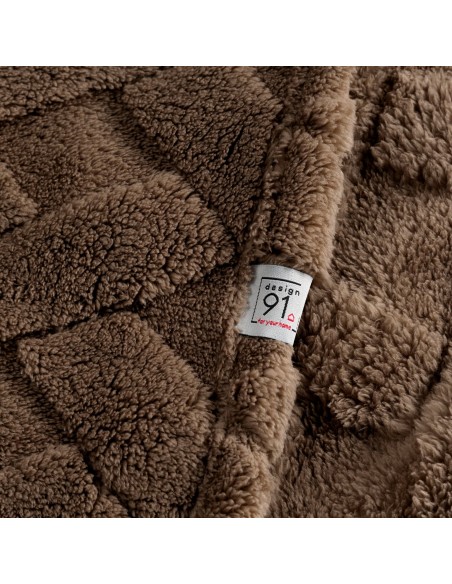 KOC D91 CARO 150 X 200 CM CIEMNOBRĄZOWY