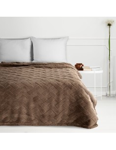 KOC D91 CARO 200 X 220 CM CIEMNOBRĄZOWY 2