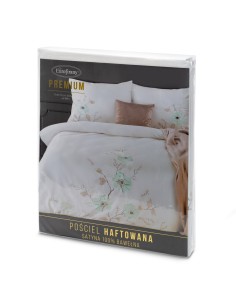 KOMPLET POŚCIELI HAFT6 160 X 200 CM TURKUSOWY 2