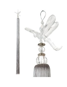 SZNUR DEKORACYJNY DRAGON 95 X 13 CM SREBRNY