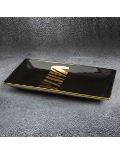 PATERA DEKORACYJNA SELENA (01) 35 X 20 X 7 CM CZARNY 2