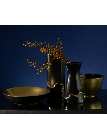 MISA DEKORACYJNA EBRU FI 30 X 18 CM CZARNY