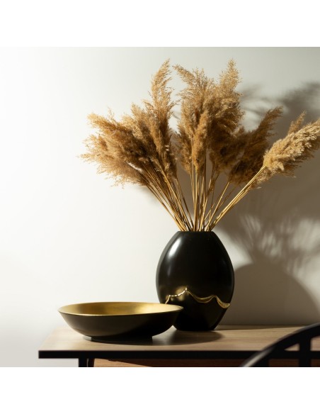 MISA DEKORACYJNA EBRU FI 35 X 8 CM CZARNY