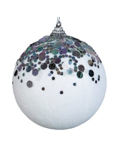 BOMBKA CHOINKOWA FI 10 CM BIAŁY