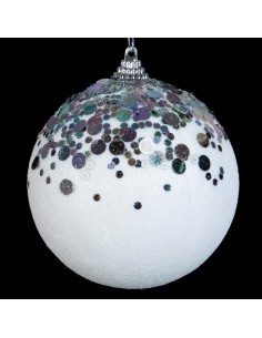 BOMBKA CHOINKOWA FI 10 CM BIAŁY 2