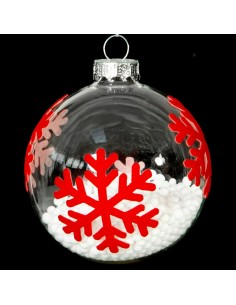 BOMBKA CHOINKOWA SZKLANA O 8 CM TRANSPARENTNY