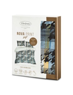 KOMPLET POŚCIELI W PUDEŁKU MANDY 220 X 200 CM NIEBIESKI 2