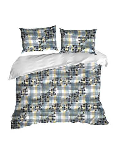 KOMPLET POŚCIELI W PUDEŁKU MANDY 220 X 200 CM NIEBIESKI