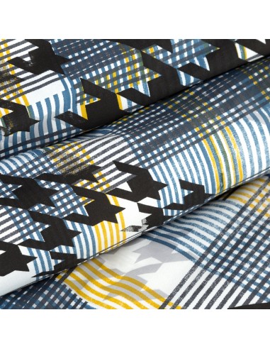 KOMPLET POŚCIELI W PUDEŁKU MANDY 220 X 200 CM NIEBIESKI