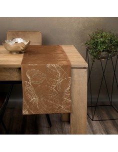 OBRUS BLINK 16 35 X 140 CM BRĄZOWY 2