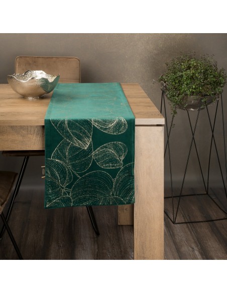 OBRUS BLINK 16 35 X 220 CM CIEMNOZIELONY