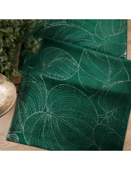 OBRUS BLINK 16 35 X 220 CM CIEMNOZIELONY