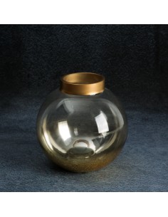 ŚWIĄTECZNE SZKŁO DEKORACYJNE ZOJA FI 10 X 10 CM ZŁOTY 2