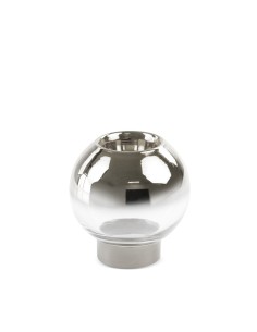 ŚWIĄTECZNE SZKŁO DEKORACYJNE ZOJA FI 15 X 15 CM SREBRNY