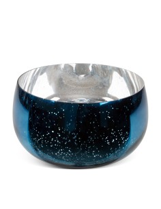 SZKLANA MISA DEKORACYJNA MOLLY FI 28 X 18 CM CIEMNONIEBIESKI