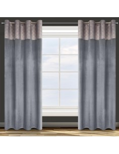 ZASŁONA GOTOWA D91 AGNES 140 X 250 CM GRAFITOWY
