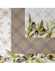 KOMPLET RĘCZNIKÓW KUCHENNYCH OLIVE 50 X 75 CM NATURALNY 2