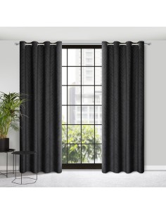 ZASŁONA GOTOWA ISLA 140 X 250 CM CZARNY 2