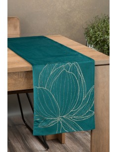 OBRUS BLINK 12 35 X 140 CM CIEMNOTURKUSOWY