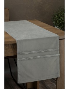 OBRUS GLEN 3 35 X 140 CM SREBRNY