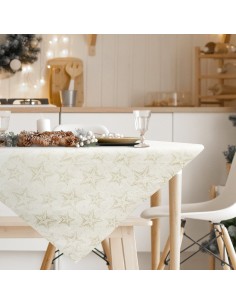 OBRUS ŚWIĄTECZNY WINTER 85 X 85 CM KREMOWY